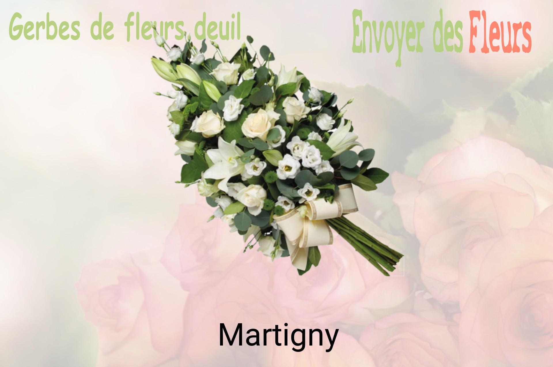 Gerbe de fleurs de deuil livrée à Martigny